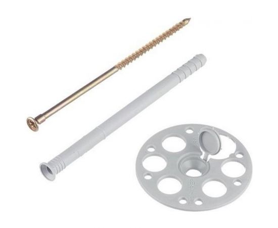 Дюбель для теплоизоляции с металлическим гвоздём с термоголовкой 8х120, 250шт Tech-Krep 130099 