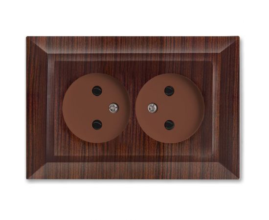 Розетка Vesta Electric roma двойная без заземления FRZ00010201FRN 