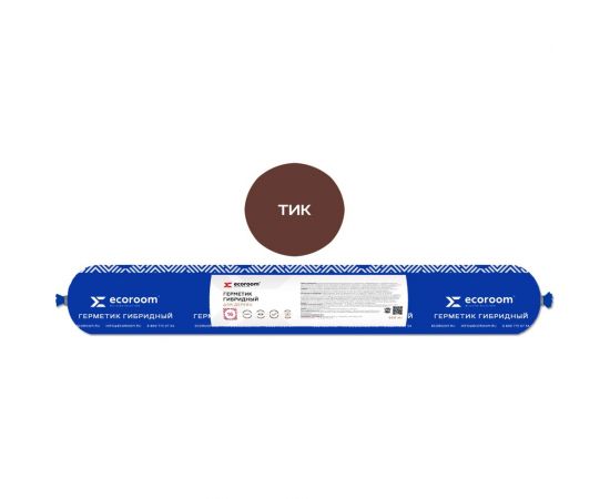Гибридный герметик ECOROOM PS-16 тик, 600 мл E-Puгер-3690/тик 