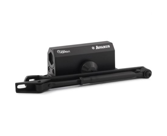 Дверной доводчик НОРА-М ISPARUS 410 морозостойкий, для дверей от 15 до 60 кг, черный 18356 