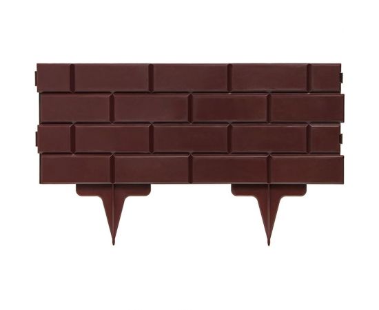 Садовое ограждение Протэкт Кирпич высота 19 см, коричневый СОК-19/15 К 