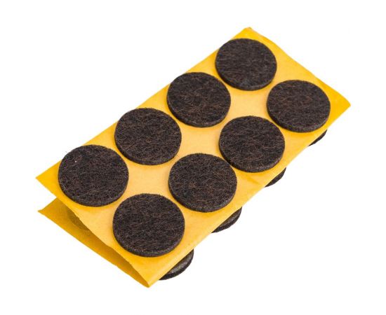 Фетровый самоклеящийся пункт Невский Крепеж D20 мм, тёмный, 16 шт. 801780 