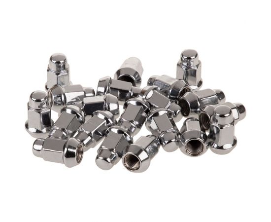 Гайка конус M12x1.50, закрытая с выступом 35 мм, ключ 17 мм, хром 026, 20 шт SKYWAY S10602026 