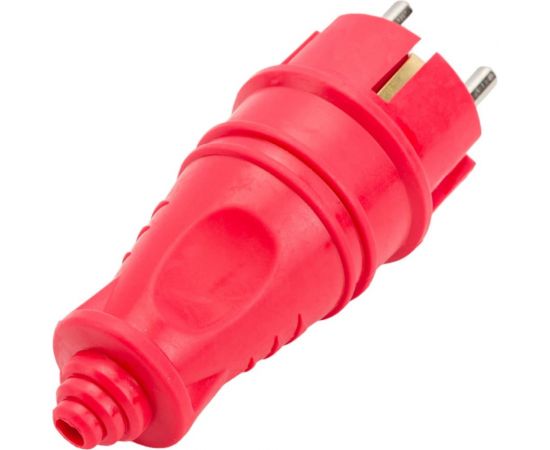 Штепсельная прямая вилка NE-AD с заземлением 16А ЕВРО красный (каучук) (30/300) 4401 – изображение 2
