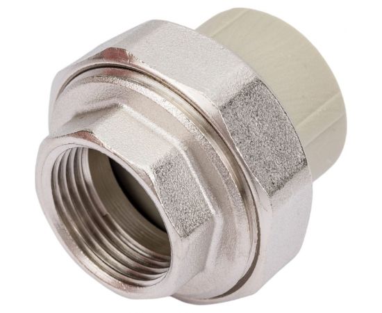 Муфта комбинированная разъемная с внутренней резьбой VALFEX PP-R серая, 25 мм х3/4"" 10155020Г 127-0334 – изображение 2