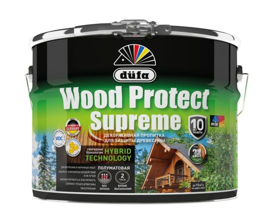 Пропитка Dufa WOOD PROTECT Supreme, горная сосна 9 л МП00-008389 – изображение 2