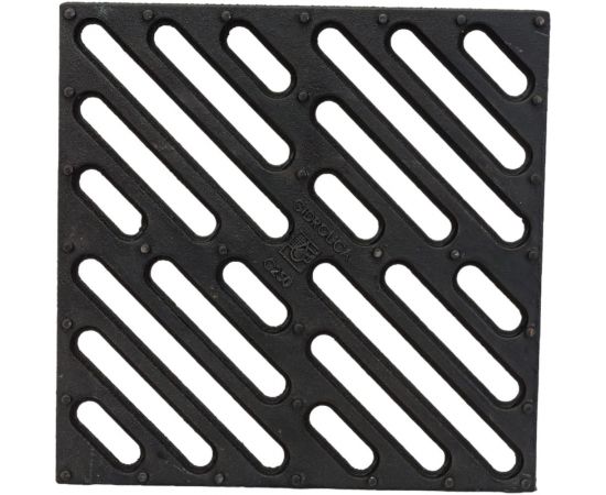 Решетка водоприемная для дождеприемника Gidrolica 30x30x30 см, чугунная щелевая, кл. С250 205/2 – изображение 2