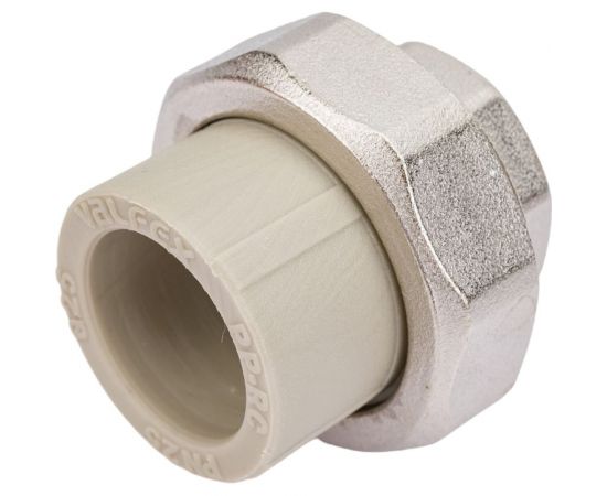 Муфта комбинированная разъемная с внутренней резьбой VALFEX PP-R серая, 25 мм х3/4"" 10155020Г 127-0334 – изображение 3
