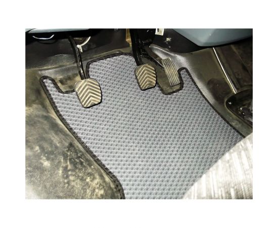 Ковры в салон автомобиля Eva Smart газ 27527 соболь грузовой фургон 1998 - эва сота чёрные c черной окантовкой 2168-B5B5-S – изображение 3