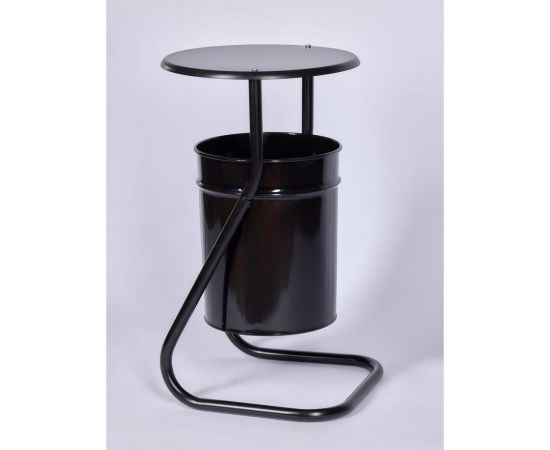 Урна ПРОФМЕТСТИЛЬ с крышкой, черная Арт 503 – изображение 3