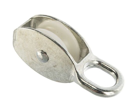 Одинарный оцинкованный блок для троса Tech-Krep нейлоновый шкив 40 мм ярлык 112744 – изображение 3