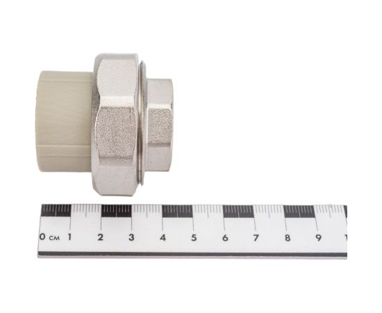 Муфта комбинированная разъемная с внутренней резьбой VALFEX PP-R серая, 25 мм х3/4"" 10155020Г 127-0334 – изображение 4