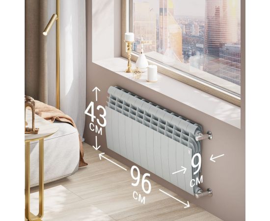 Радиатор ROYAL THERMO BiLiner 350/Silver Satin - 12 секций НС-1197127 – изображение 5