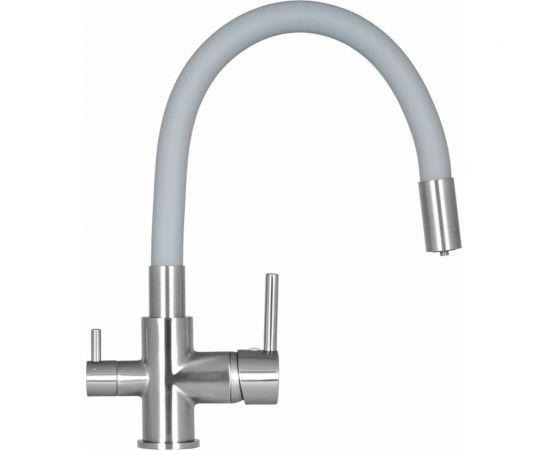 Смеситель для кухни WISENT с подводкой питьевой воды, серый W4255A-9 