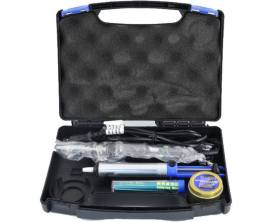 Набор для паяльных работ ELEMENT 947-III, паяльник+оловоотсос+пинцет+очиститель 16758 