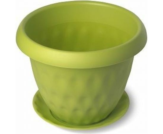 Горшок для растений с поддоном Martika Розетта 4.9 л, диам. 245 мм, зеленый С128ЗЕЛ 