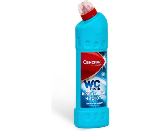 Средство для удаления известкового налета Сансила Кристальная чистота Свежесть океана голубой, 750 г СНС-11 