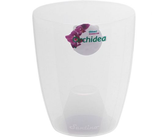 Горшок SANTINO Орхидея 2 л, 14х17.5 см, прозрачный 049166 
