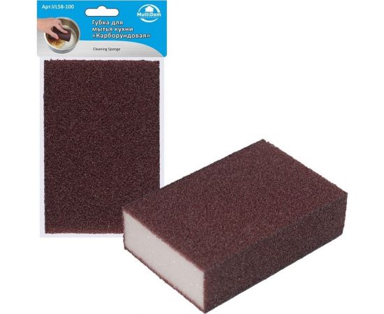 Губка для мытья кухни МУЛЬТИДОМ Карборундовая VL58-100 