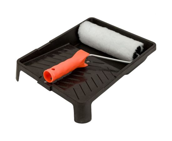 Малярный набор Петрович валик меховой 180 мм, сменный валик, ванночка 4100001531 