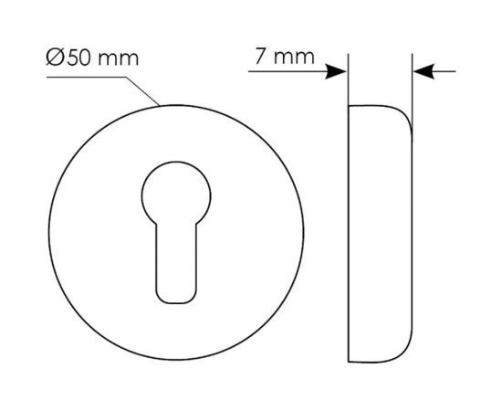 Накладка на ключевой цилиндр MORELLI LUX-KH-R CSA цвет - мат. хром 9012345 – изображение 2