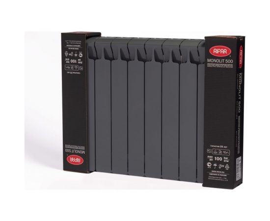 Биметаллический радиатор RIFAR 07 Monolit 500-10, титан RM500103/47012 – изображение 3