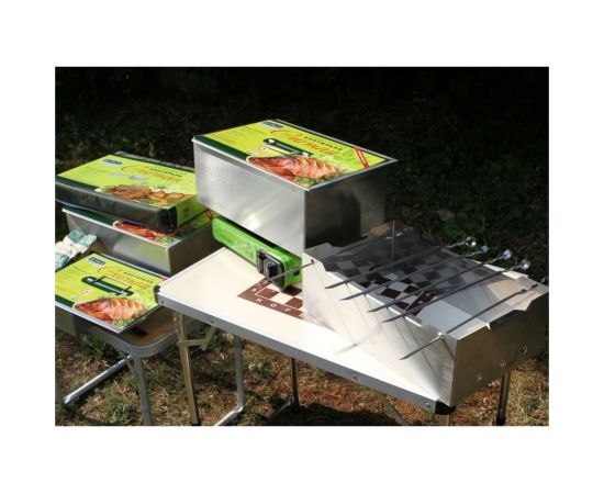 Универсальная коптильня Camping World Gurman размер L, 2 яруса 138206 – изображение 3