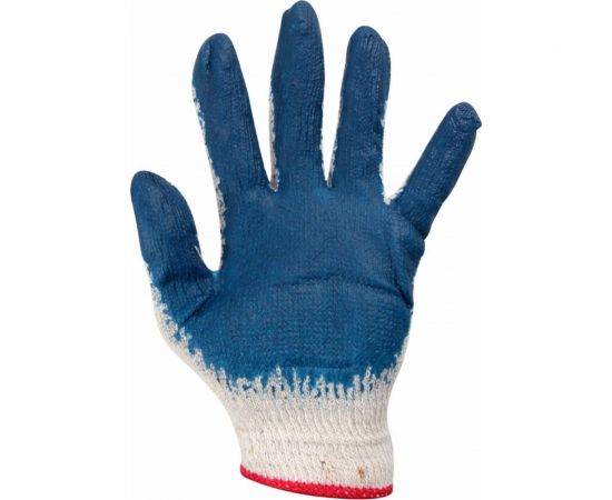 Хозяйственные перчатки с латексным покрытием Park EL-S001, цвет синий/оранжевый, 001060 – изображение 3