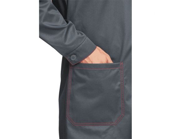 Халат ГК Спецобъединение КМ-10 ЛЮКС, серый-красный, размер 104-108, рост 182-188 Хал 541/104/182 – изображение 4