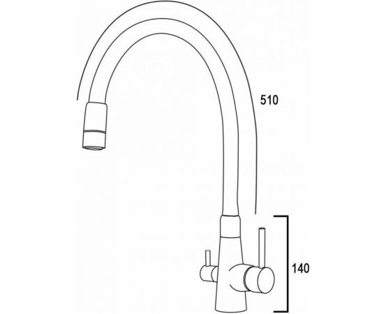 Смеситель для кухни WISENT с подводкой питьевой воды, серый W4255A-9 – изображение 5