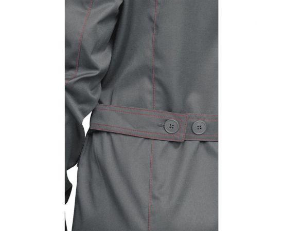 Женский халат ГК Спецобъединение КМ-10 ЛЮКС, серый-красный, размер 112-116, рост 158-164 Хал 546/112/158 – изображение 5