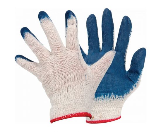 Хозяйственные перчатки с латексным покрытием Park EL-S001, цвет синий/оранжевый, 001060 – изображение 5