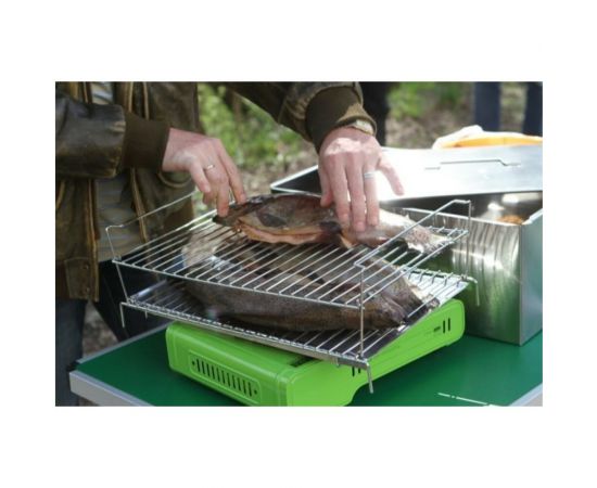 Универсальная коптильня Camping World Gurman размер L, 2 яруса 138206 – изображение 6