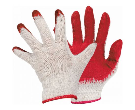 Хозяйственные перчатки с латексным покрытием Park EL-S001, цвет синий/оранжевый, 001060 – изображение 6