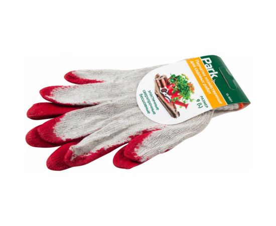 Хозяйственные перчатки с латексным покрытием Park EL-S001, цвет синий/оранжевый, 001060 – изображение 7