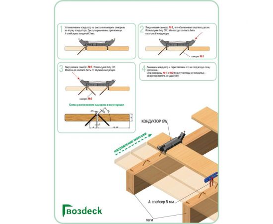 Инструмент Гвозdeck Джет для доски 110-150 мм, упак. 1 шт., бита (Torx15, 110 мм) в комплекте TOOL01WG01 – изображение 7