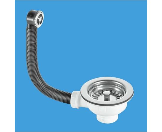 Перелив McAlpine с круглым сливом, ф40-113 и со съемной решеткой OF2-113S 