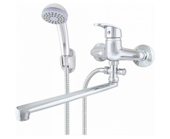 Одноручный смеситель для ванны Klip 817 L-излив 300 мм, с аксессуарами тов-205566 