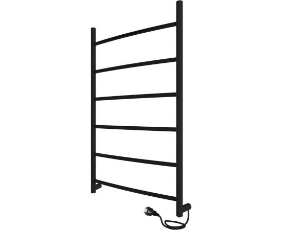 Полотенцесушитель INDIGO Arc electro 80/50, (скр.монтаж, унив.подкл.R/L, черный муар) LCAE80-50BRR 