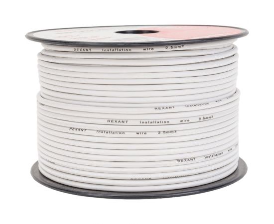 Провод ПГВА REXANT 1х2.50 кв.мм, белый, бухта 100 м 01-6541 