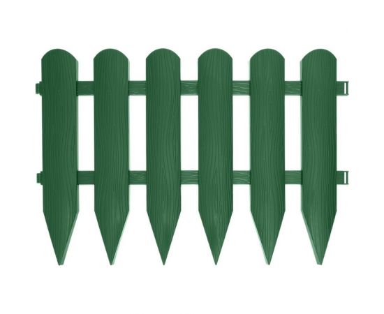 Садовое ограждение Протэкт Штакетник высота 40 см, хаки СОШ-25/16 Х 