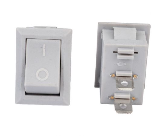 Клавиша Nord-Yada 250V 6А Mini серая (2контакта) ON-OFF (2шт в упаковке) 905470 