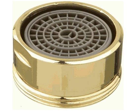 Аэратор для смесителя MELODIA латунный М24 1 нар., пластиковая сетка, золото MKP20531N 34010 