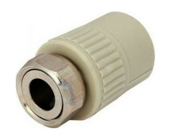 Муфта RTP с накидной гайкой на металлическом штуцере внутренняя резьба, D20х3/4 мм, серая 15915 