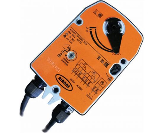 Электропривод с возвратной пружиной для противопожарных клапанов FSA03S230S ON/OFF, с 2-я доп. перек. NOIZZLESS 4687202618408 