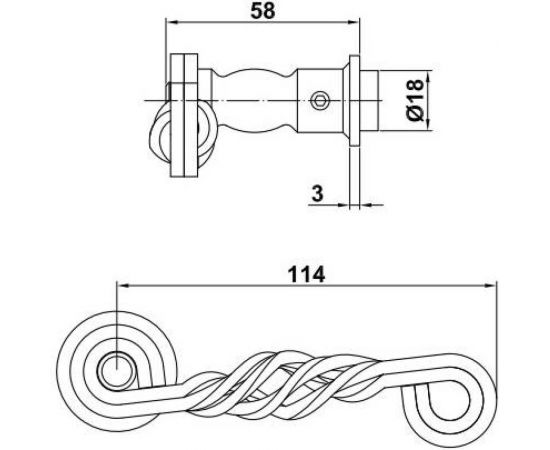 Дверная ручка Amig черная 102SP – изображение 2