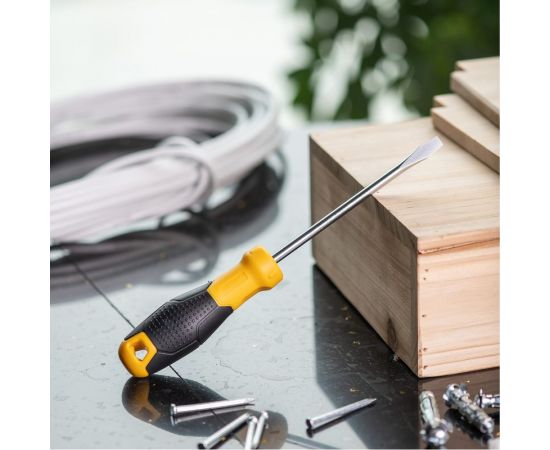 Шлицевая отвертка DELI DL6361251 6x125мм (магнит, TPR+PP ручка) 98354 – изображение 2