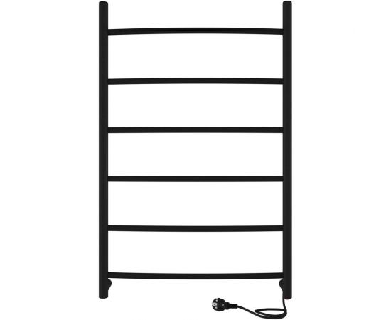 Полотенцесушитель INDIGO Arc electro 80/50, (скр.монтаж, унив.подкл.R/L, черный муар) LCAE80-50BRR – изображение 2