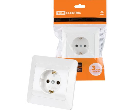 Розетка TDM 2П+З 16А 250В белая "Ильмень" SQ1823-0010 – изображение 2