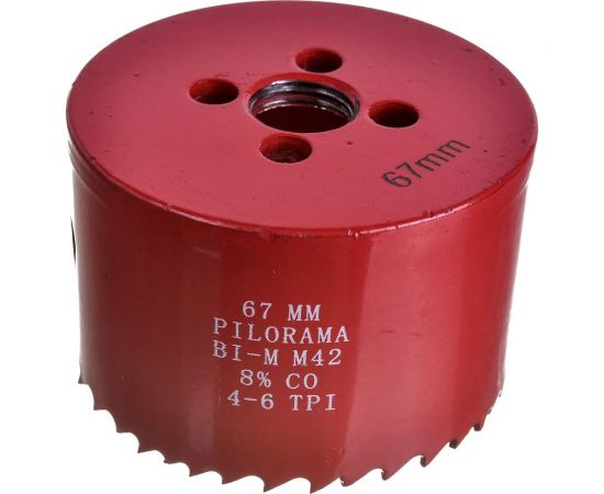 Коронка биметаллическая М42 Cobalt 8% 67 мм Pilorama 570067 – изображение 2